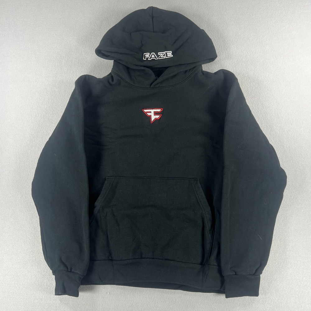 Faze Clan Black Heavyweight Hoodie Cotton Polyester Blend Men's Size Medium USA